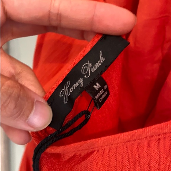 NWT Honey Punch Red Halter Dress - Picture 6 of 9